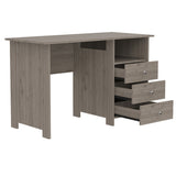 Edgewater 3-Drawer Writing Desk with Open Compartment Light Gray B062111632