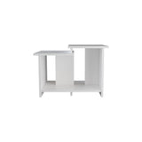 White Coffee Table with Open Storage B062P290252