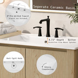 36" Modern Bathroom Vanity with Rectangle Ceramic Sink, Bathroom Cabinet with Large storage space N817P245321N