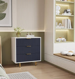 DFW 3 Drawer Dresser for Bedroom, Fluted Modern Nightstand with Deep Drawers, Chest of Drawers with W2301P301004