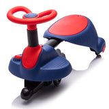 ZUN 6V Kids Ride On Electric Wiggle Car,Flashing & Shock absorbing PU Wheels For Effective Floor W1578P213378