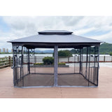13x10 Outdoor Patio Gazebo Canopy Tent With Ventilated Double Roof And Mosquito net 14558633