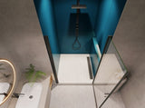 1 3/8" adjustment,universal pivot shower door, open outside, with 1/4" tempered glass finish 3672 W2122131055