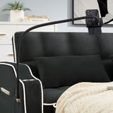 ZUN 1 versatile foldable sofa bed in 3 lengths, modern sofa sofa sofa velvet pull-out bed, adjustable W2151127337