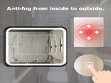 40X32 inch Bathroom Led Classy Vanity Mirror with High Lumen,Black metal frame,Dimmable Touch,Wall W1992121014
