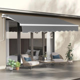 13*8FT gray retractable awning aluminum alloy bracket polyester cloth retractable 83374909