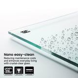 60*76" Fixed & Sliding Shower Door, Square Tube Hardware, Clear Glass Shower Door, 3/8 SGCC 91359712