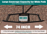 74" Heavy-Duty Drag Harrow with 80 lbs Load Capacity, Tow-Behind Leveling Tool for Driveway, Garden 69892859