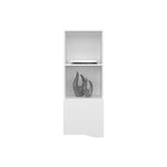 ZUN Wall Cabinet 43.3" H, with 1 Door and 3 Shelves, White B097P250867