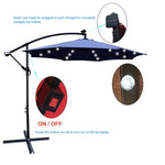 ZUN 10 ft Outdoor Patio Umbrella Solar Powered LED Lighted Sun Shade Market Waterproof 8 Ribs Umbrella W65690319