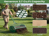 24" Lawn Topdressing Spreader with 0.75"0.5" Mesh, Compost Spreader for Soil Sand Fertilizer Green 06934196