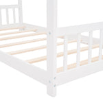 ZUN Twin Size House Bed Wood Bed, White 62085326