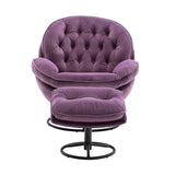 Accent chair TV Chair Living room Chair with Ottoman-PURPLE W676P232278