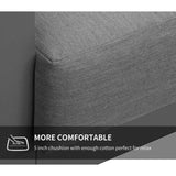 ZUN Aluminum Modern Single Grey Black Couch Sofa Set For Patio Garden Outdoor W1828140113