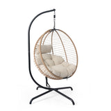 Sora Outdoor Patio Wicker Hanging Chair with Stand N775P225487B