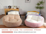 Oversized Bean Bag Chairs,Multicolor Faux Fur Couch Filled with Shredded Sponge,Large Lounger Sofa 71010083