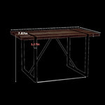 ZUN 55" Dining Table modern rustic Industrial Rectangular MDF Walnut color For 4-6 Person, With 1.5" 38882114