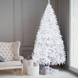 6 FT Artificial Christmas Tree with 800 Branch Tips and Sturdy Metal Stand, White 42026375