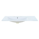 ZUN 36" Single Bathroom Basin Sink, Left Offset Sink Vanity Top Only, 3-Faucet Holes, Resin WF324869AAK