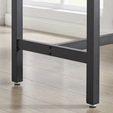 ZUN Bar Table Set with 4 Bar stools PU Soft seat with backrest, Grey, 47.24'' L x 23.62'' W x 35.43'' H W1162102876