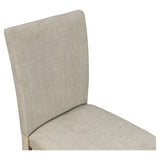 Upholstered Dining Chair with Turned Wood Legs Set of 2 B03548996