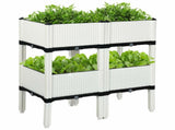 4PCS Elevated Planting Box White 62888170