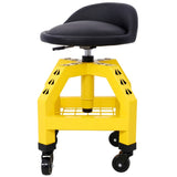 Pneumatic 360 Degree Swivel Mechanics Rolling Creeper Seat, Heavy Duty Rolling Mechanics W46590153