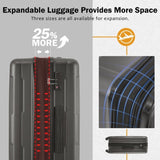 2 Piece Luggage Set with Bags Expanable Spinner Wheels ABS Lightweight Suitcase with TSA Lock N732P198744B