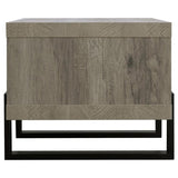 ZUN Grey Driftwood 1-shelf Coffee Table B062P145594