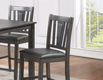 ZUN Grey Finish Dinette 5pc Set Kitchen Breakfast Counter height Dining Table w wooden Top Upholstered B01146569