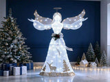 5 FT Lighted Christmas Angel Decor 105 Warm/Cold White Lights, Waterproof Fabric Xmas Angel 24738336