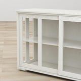 Kitchen Storage Stand Cupboard With Glass Door-White W28235613