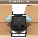 2 Seater Porch Swing Chair with Handy Storage and 360&deg Rotatable Tray 41361645