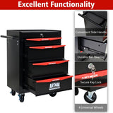 ZUN Rolling Metal Tool Chest with 4 Drawers, 20" 4-Drawer Tool Chest Cabinet with Ball Bearing Drawer W1102P245226