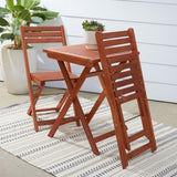 Marco Reddish Brown Balcony Wood Bistro Set B093121237