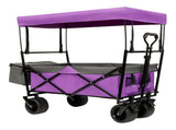 480Lbs Collapsible Wagon with Canopy,Wagon Stroller with 7" All-Terrain Wheels, Lightweight Foldable 47984277