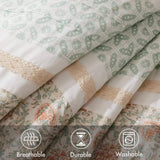 9 Piece Cotton Percale Comforter Set Coral Queen B03596894