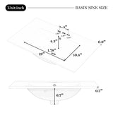 30" Bathroom Vanity with Sink, One Door with Shelf and Three Drawers, Soft Close Door, White N759P225994K