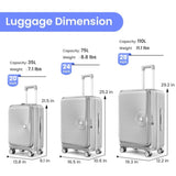 Luggage Sets 3 Piece, Expandable Carry On Luggage with TSA Lock Airline Approved, 100% PC W2098P147844
