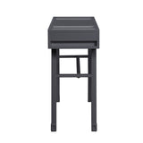 ZUN Gunmetal Writing Desk with 1 Drawer B062P185696