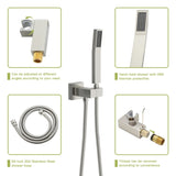 Shower System with Waterfall Tub Spout,12 Inch Wall Mounted Square Shower System with Rough-in W124381873
