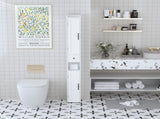 67.51" Tall Bathroom Storage Cabinet with Adjustable Shelves,Slim 2 Doors Freestanding Cabinet with 14922277