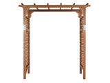 152*60*215cm Beautiful And Practical Flat-Topped Wooden Arch Garden Arch Dark 41343931