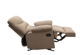 Light Brown Recliner with Pillow Top Armrest B062P215432