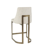 26"H Upholstered Counter Stool with Metal Base B035129476
