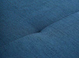 Navy Blue Tufted Ottoman, Fabric Upholstered Footrest with Wood Legs, 28.86"L Indoor Ottoman for N779P445624N