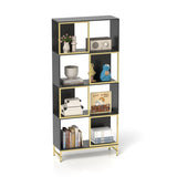 ZUN 4-Tier Storage Shelves, Bookcase Display Storage Shelf Corner Shelf for Small Space, Living Room W2167P192775