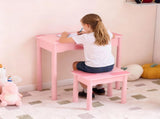 Pink MDF solid wood legs, spray paint silkscreen printing, cow pattern, 1-drawer children's 02786940