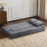 Ebern Designs Transformable Sectional Sofa with 3 Ottoman Stools - Supportive Foam Fold-Out Bed, W1829P280221