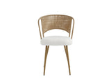 Wicker dining chairs - 4-piece set - Farmhouse soft padded cane back kitchen chair with sponge W3590P453802